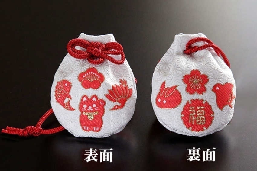 福しお携帯用巾着 表面・裏面