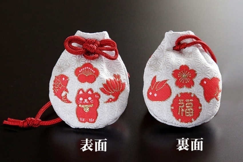 福しお携帯用巾着袋 表面・裏面
