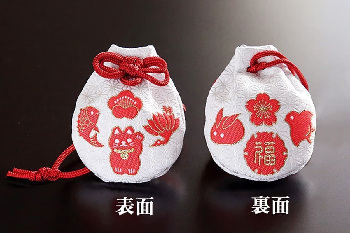 清白福しお携帯用巾着袋 表面・裏面